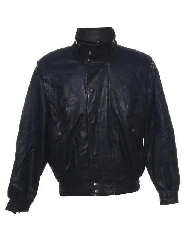 Black Leather Jacket - L Adventure