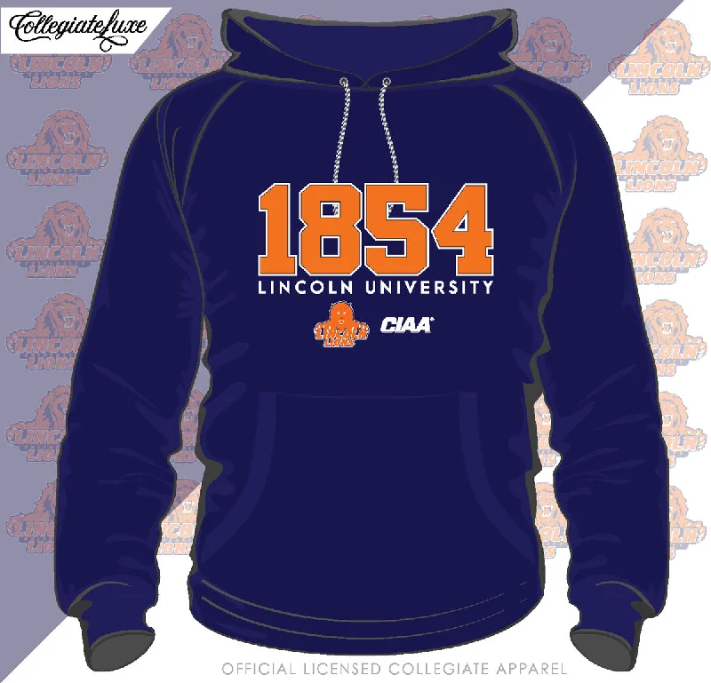 LINCOLN | est1854 | Navy unisex Hoodies (DK) Monochromatic Office Style