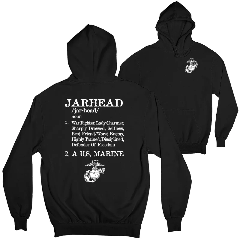 White Jarhead 2-Sided Hoodie Bold Men's Statement