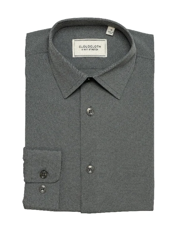 MSH9801 Charcoal- 4Way Stretch Shirt. Available in 17 Colors! Cool Men's Distressed