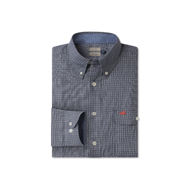 Leeward Textured Grid Shirt Traditional Men's Country