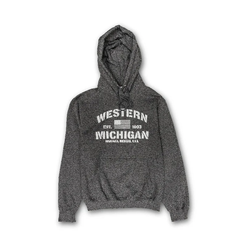 Western Michigan Flag Hoodie Relaxed Men's Beach