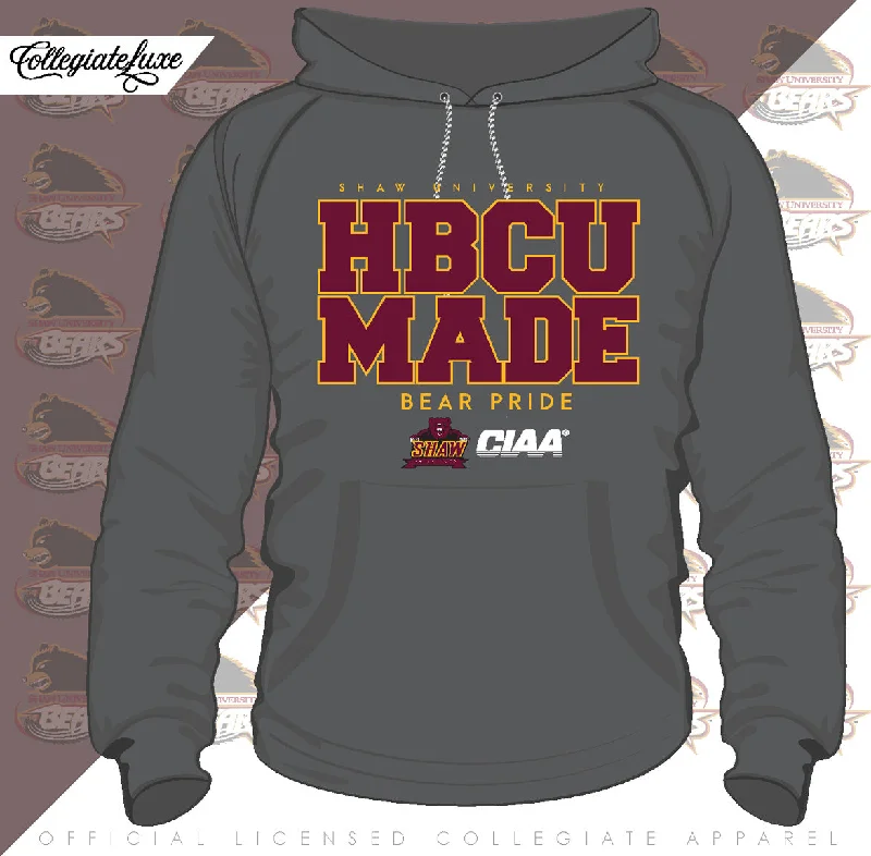 SHAW U | HBCU MADE Gray Unixes Hoodie Sleek Men's Contemporary 