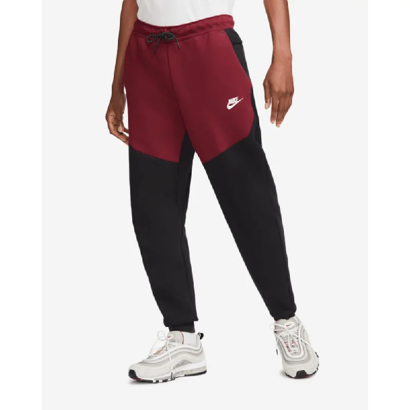 Nike NSW Tech Fleece Joggers Black/Dark Beetroot-Phantom  CU4495-018 Men's Relaxed Men's Beach