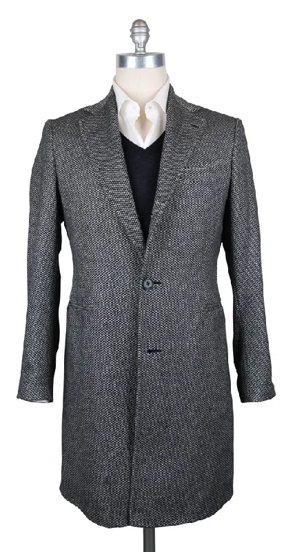 Luigi Borrelli Gray Coat Bold Men's Animal