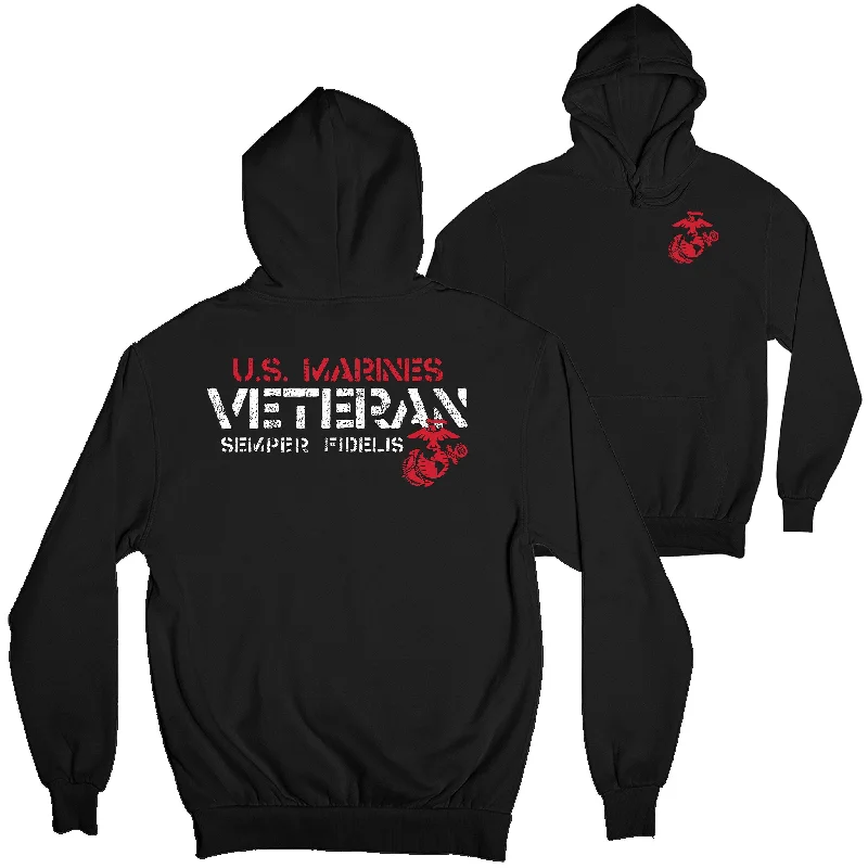 U.S. Marines Veteran 2-Sided Hoodie Confident Men's Power