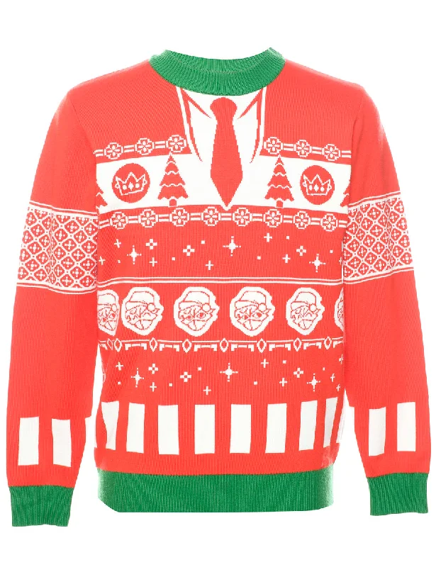 Red Christmas Jumper - M Dynamic Men's Moto