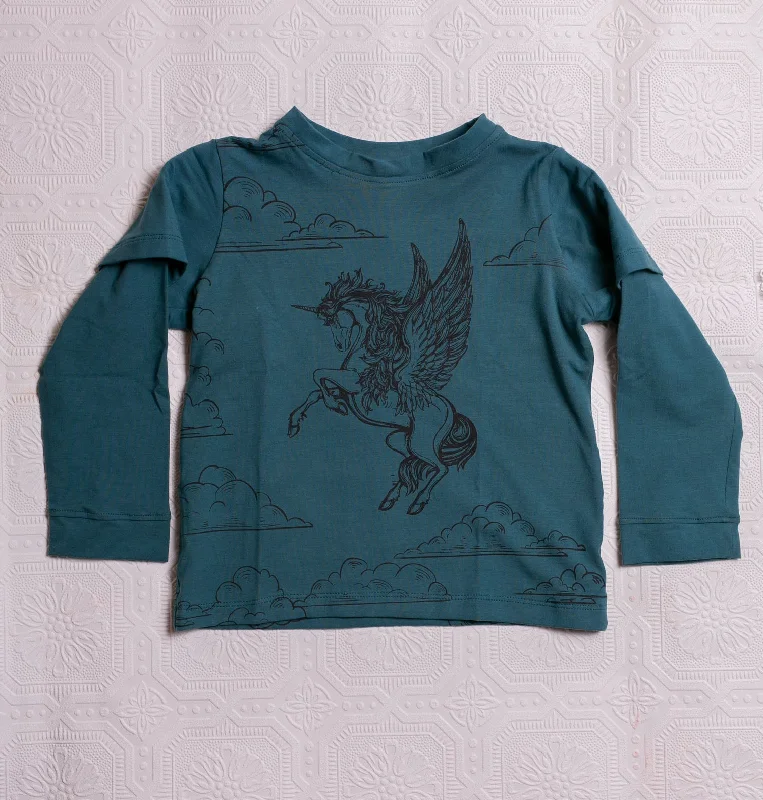 Organic Adventure T's - Teal Pegacorn Tough Men's Tactical