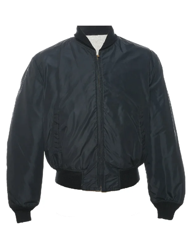 Zip Front Bomber Jacket - L Earthy Men's Sustainable 