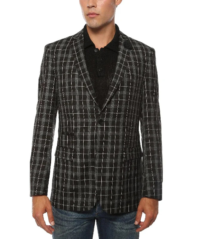 The Alton Plaid Slim Fit Mens Blazer Minimalist Men's Casual 