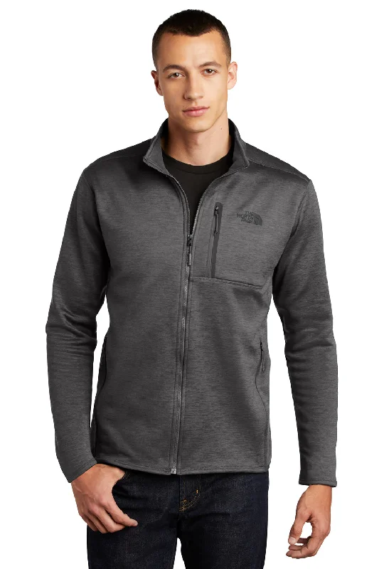 The North Face Mens Skyline Full Zip Fleece Jacket - Heather Dark Grey Youthful Men's Anime