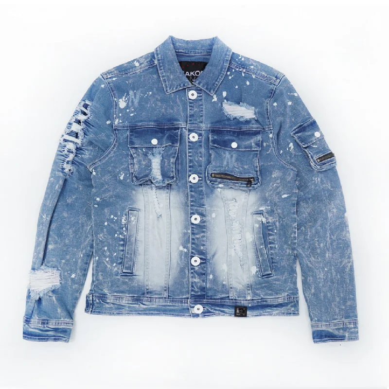 M1080 "Fall Back" Denim Jacket - Light Wash Traditional Men's Wool