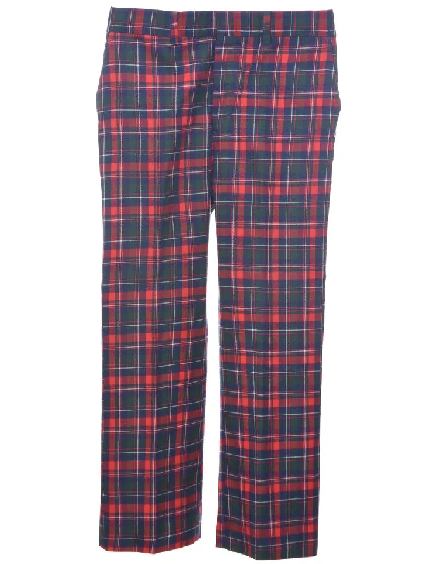 Checked Pattern Trousers - W35 L31 Artistic Men's Hand