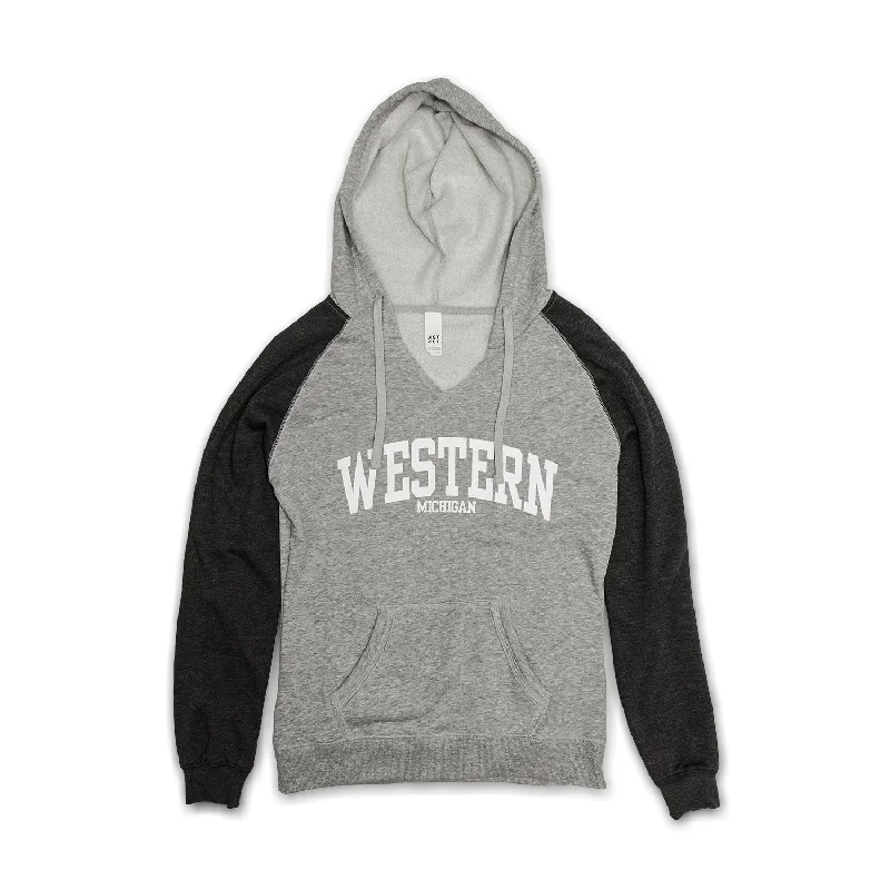 Ladies' Western Michigan Collegiate Raglan Hoodie Tailored