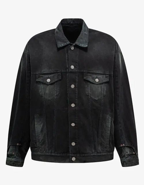 Balenciaga Black Deconstructed Denim Jacket Street