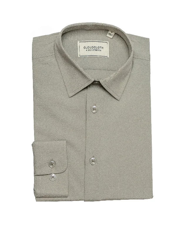 MSH9801 Gray- 4Way Stretch Shirt. Available in 17 Colors! Athletic Men's High