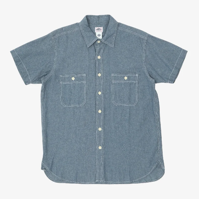 Chambray SS Work Shirt Minimalist Men's Casual 