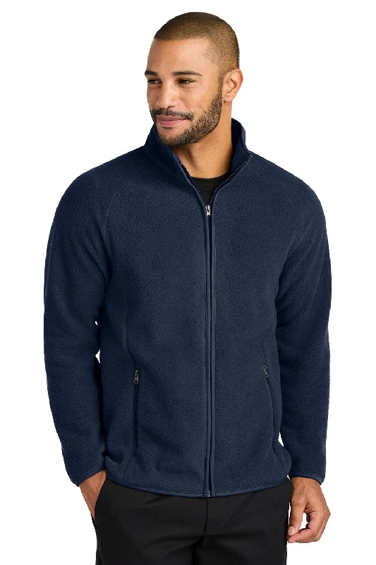 Port Authority Mens C-FREE Raglan Pill Resistant Fleece Full Zip Jacket - True Navy Blue - New Elegant Men's Formal 