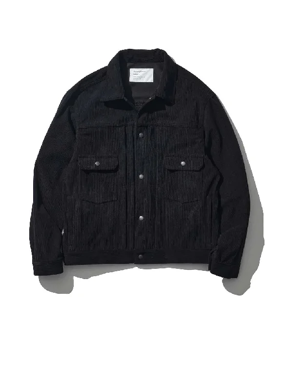 TYPE II | Corduroy Jacket | Black Relaxed Men's Beach