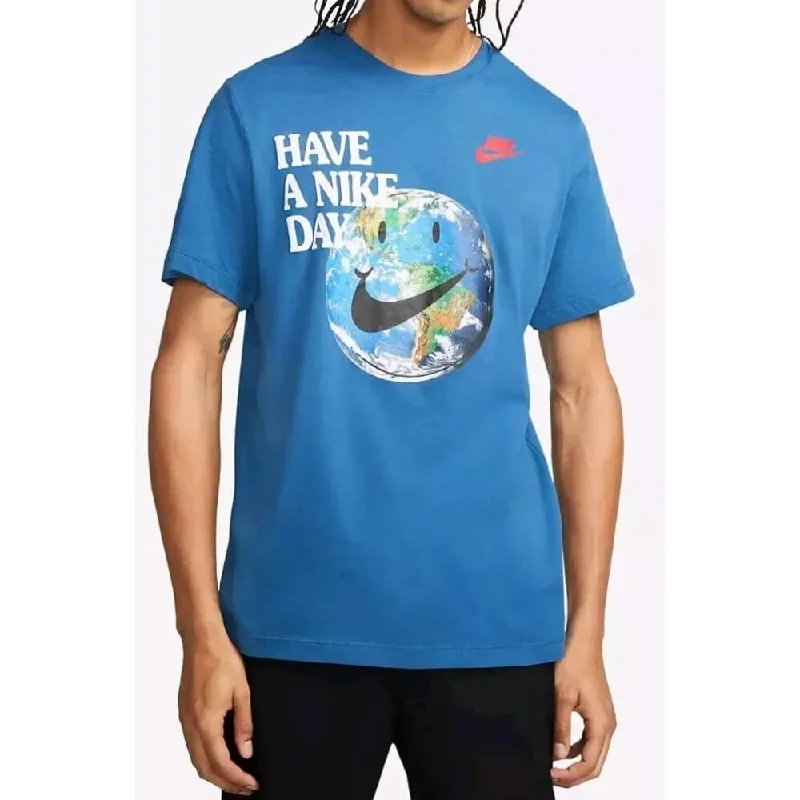 Nike Have A Nike Day' T-Shirt Racer Blue  DM6331-432 Men's Sophisticated Men's French