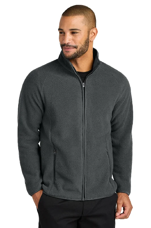 Port Authority Mens C-FREE Raglan Pill Resistant Fleece Full Zip Jacket - Steel Grey - New Bohemian Men's Free