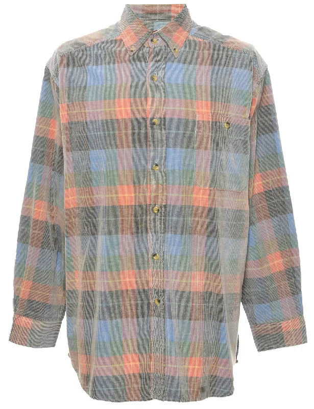 Corduroy Checked Shirt - L Organic