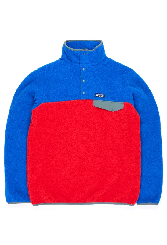 Patagonia Men's Lightweight Synchilla Snap-T Pullover - Touring Red Classic Men's Pin