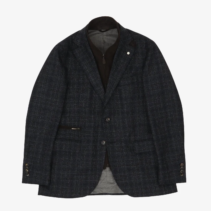 Wool Blazer + Removable Gilet Luxurious Men's High