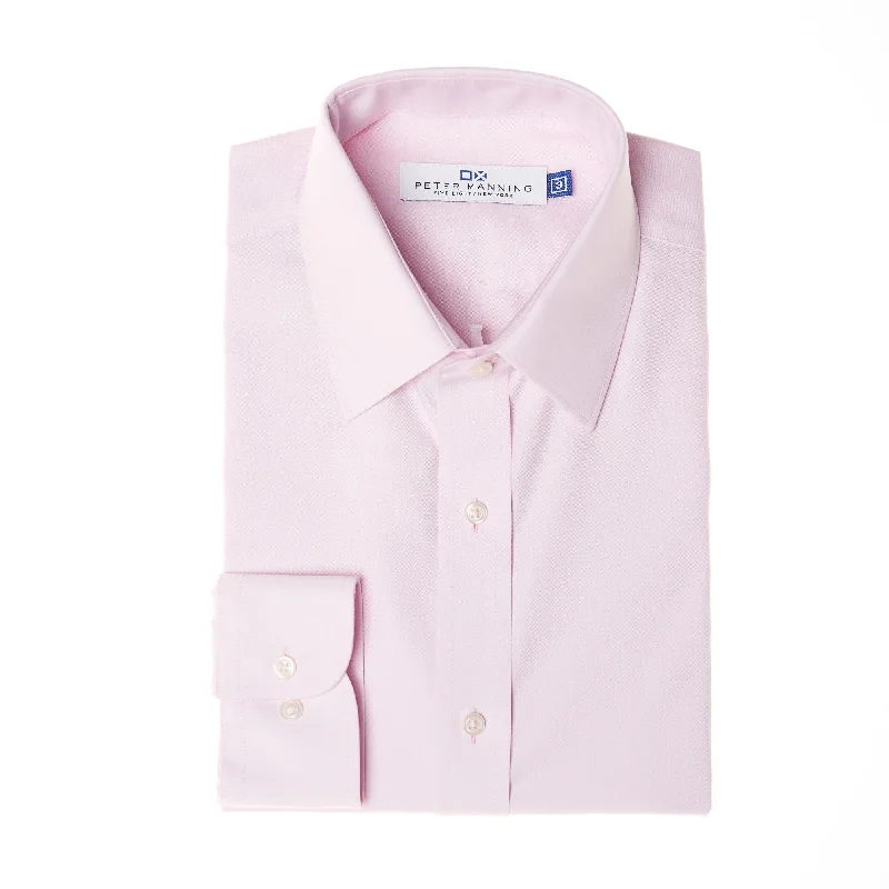 Easy Care Dress Shirt Standard Fit - Pink Elegant Men's Cashmere