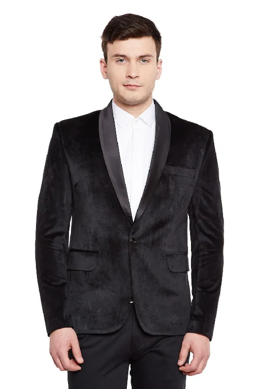 Dust Free Velvet Black Tuxedo Relaxed Men's Beach