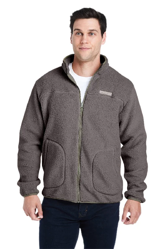 Columbia Mens Rugged Ridge II Sherpa Fleece Full Zip Jacket - City Grey - Closeout Dynamic Men's High