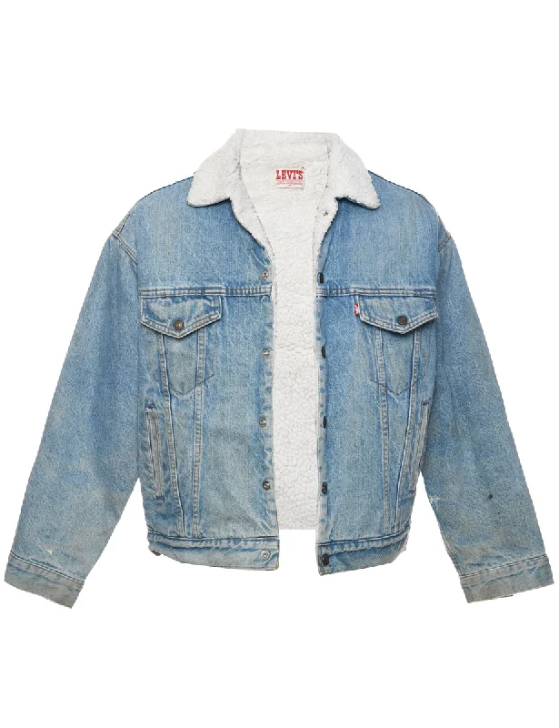 Levi's Shearling Denim Jacket - M British Gentleman Style