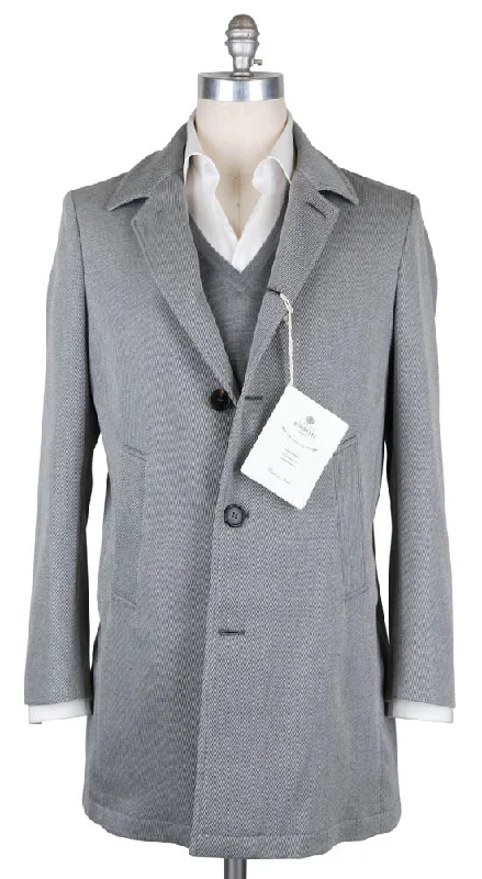 Luigi Borrelli Light Gray Coat - 40 US / 50 EU Refined Men's European