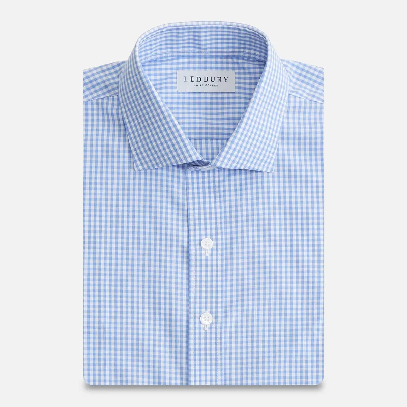 The Blue Wheeler Non Iron Gingham Custom Shirt Dynamic Men's Glow