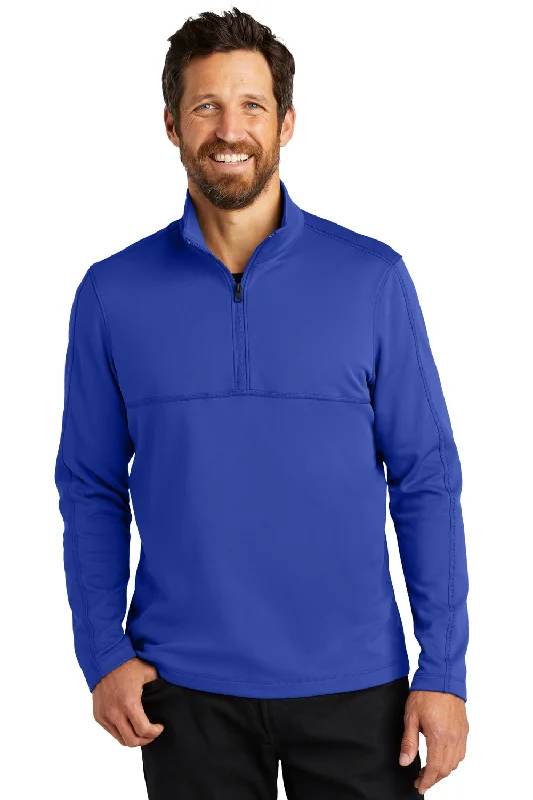 Port Authority Mens Smooth Fleece 1/4 Zip Jacket - True Royal Blue Unique Men's Upcycled