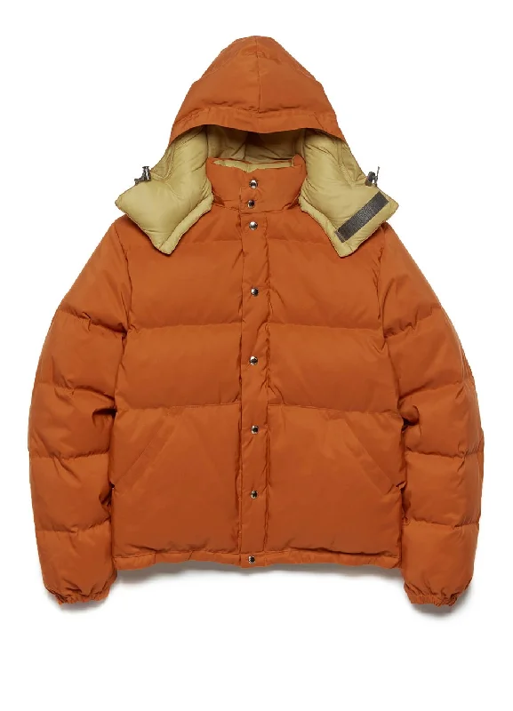 Down Sweater | 60/40 Cotton/Nylon Down Jacket | Rust/Khaki Refined Men's European