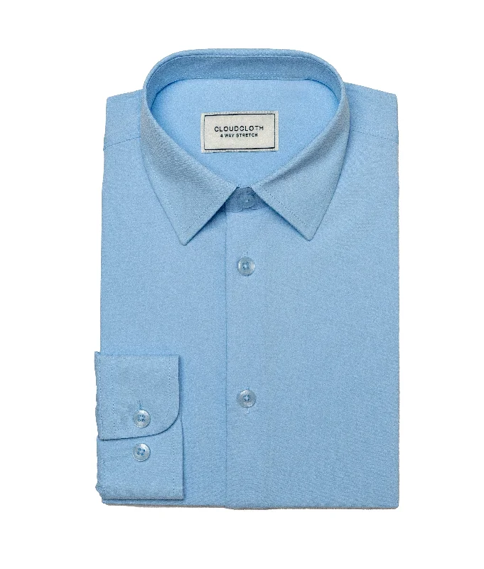 MSH9801 Light Blue- 4Way Stretch Shirt. Available in 17 Colors! Dynamic Men's Moto