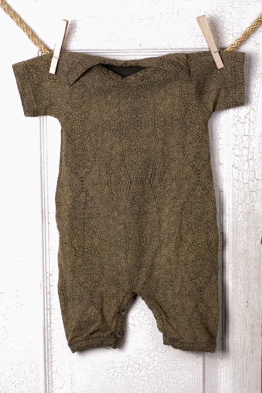 Organic Romper Onesie - Leaf Green Edgy Men's Punk