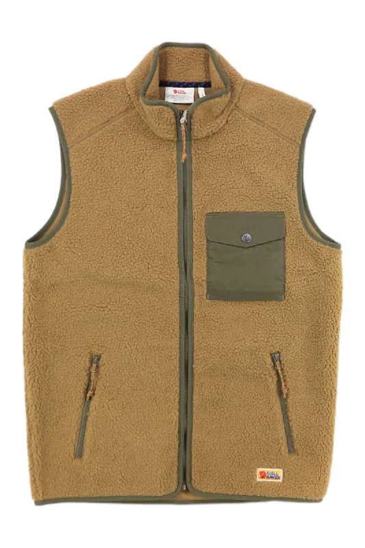 Fjallraven Mens Vardag Pile Fleece Vest Sleek Men's Contemporary 