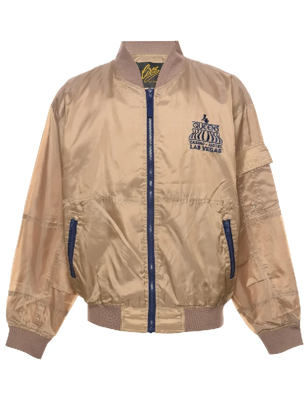 Nylon Bomber Jacket - L Relaxed Men's Australian 