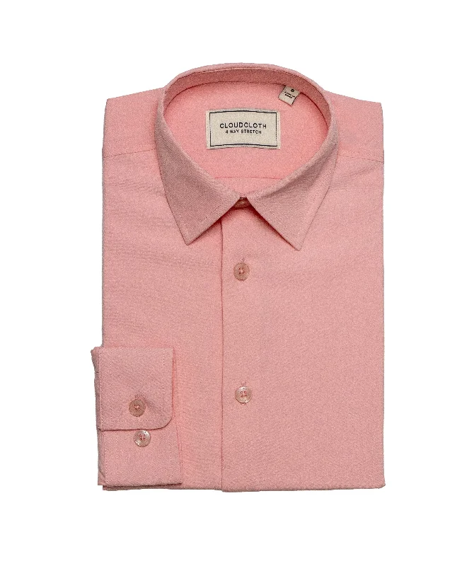 MSH9801 Pink 4Way Stretch Shirt. Available in 17 Colors! Hip Men's Retro