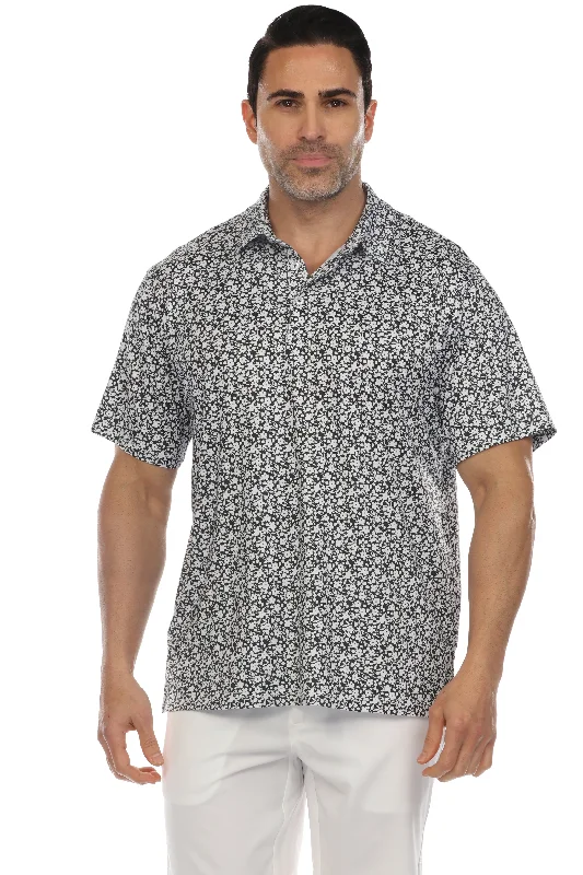 Casual Dry-Fit Polo Shirt Floral Print Bohemian Men's Free