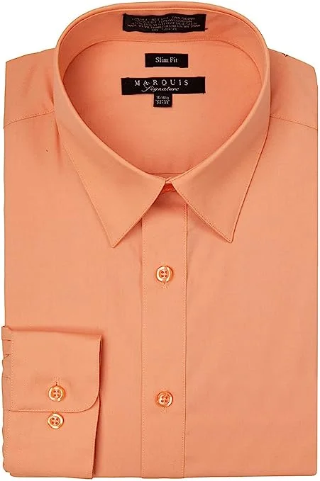 Marquis 009SL Dress Shirt Slim Fit Apricot Practical Men's Quick