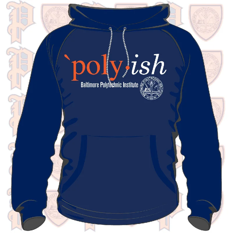 Baltimore Polytechnic Institute | POLY-ISH Navy Unisex Hoodie -aja Practical Men's Multi