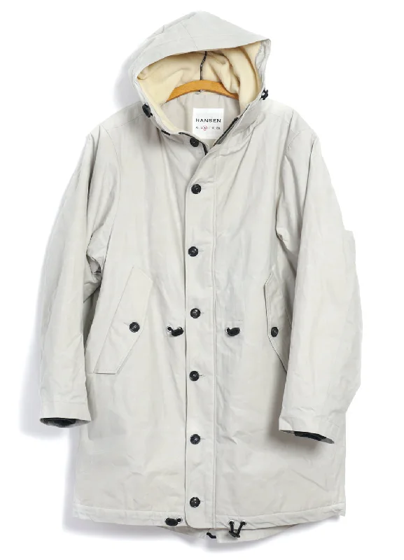 RASMUS 26-68-1 | Waxed Parka With Zipper | Snow Unique Men's Patch