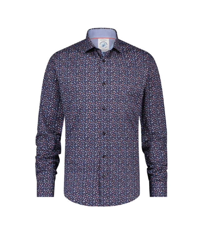 Bubble Structure Shirt - Navy Sophisticated Men's French