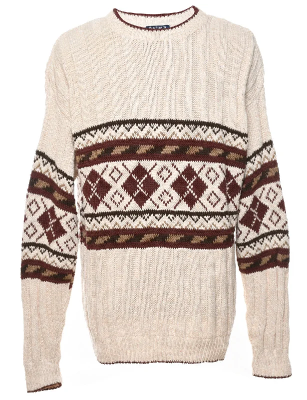 Van Heusen Nordic Jumper - L Hip Men's Retro