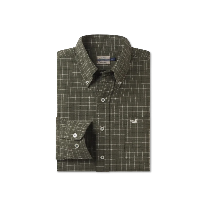 Sabine Washed Check Dress Shirt Cool Men's Distressed