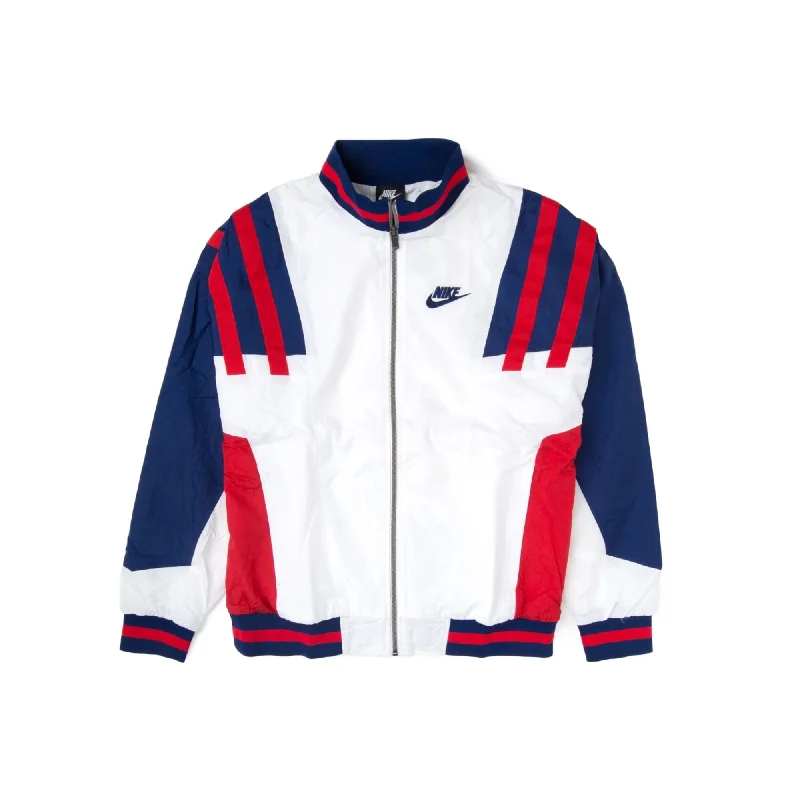 Nike Re-Issue Woven Jacket White/Blue-Red  CJ4921-100 Men's Casual Men's Short