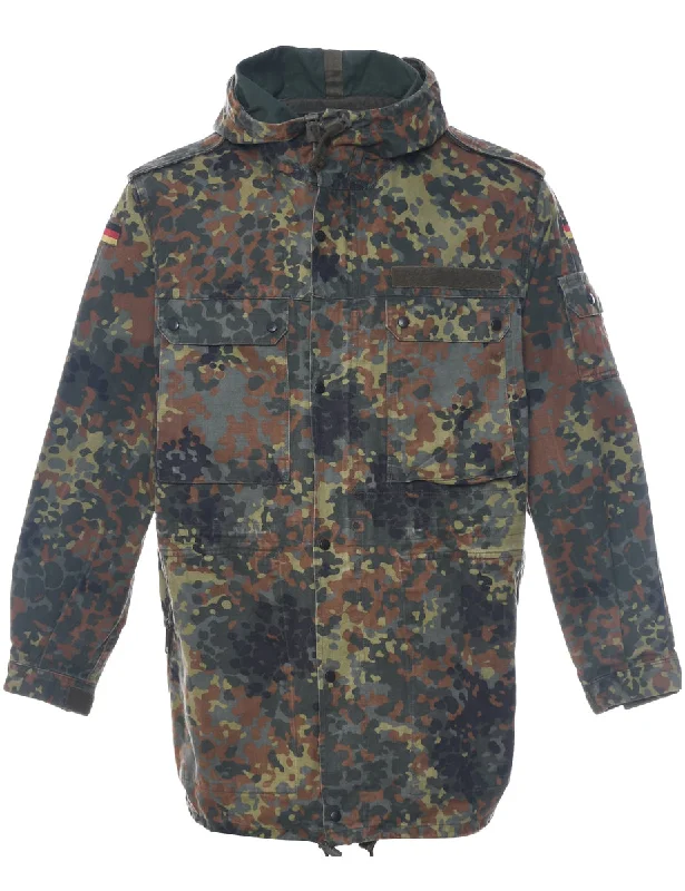 German Military Camouflage Parka Jacket  - M Relaxed Men's Australian 